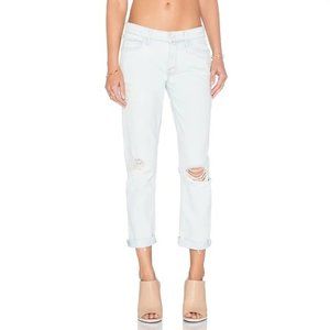MOTHER The Dropout Fray in Get Blondie Light Wash Straight Leg Jean, Size 26